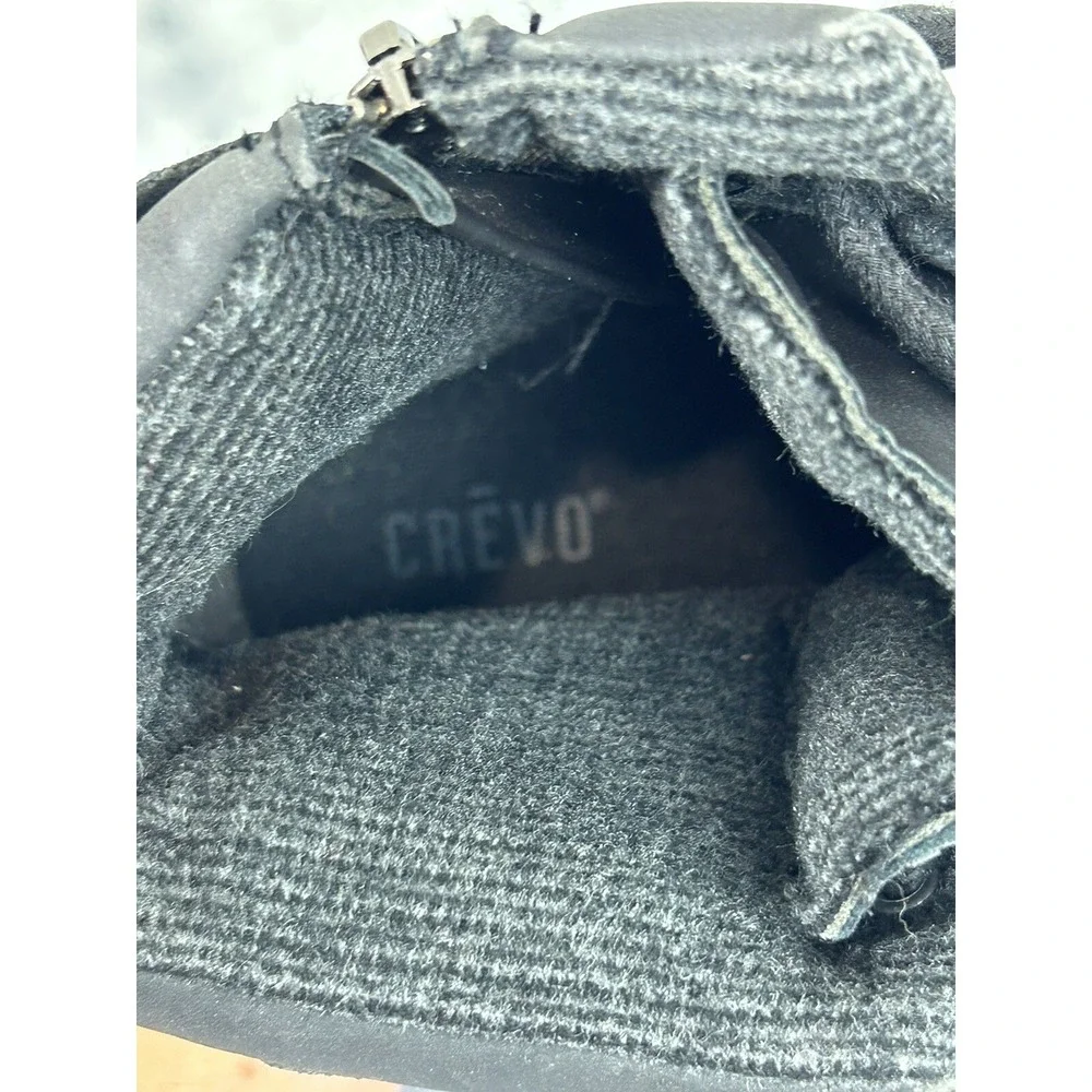 Crevo Boys Black Work boots Size 4